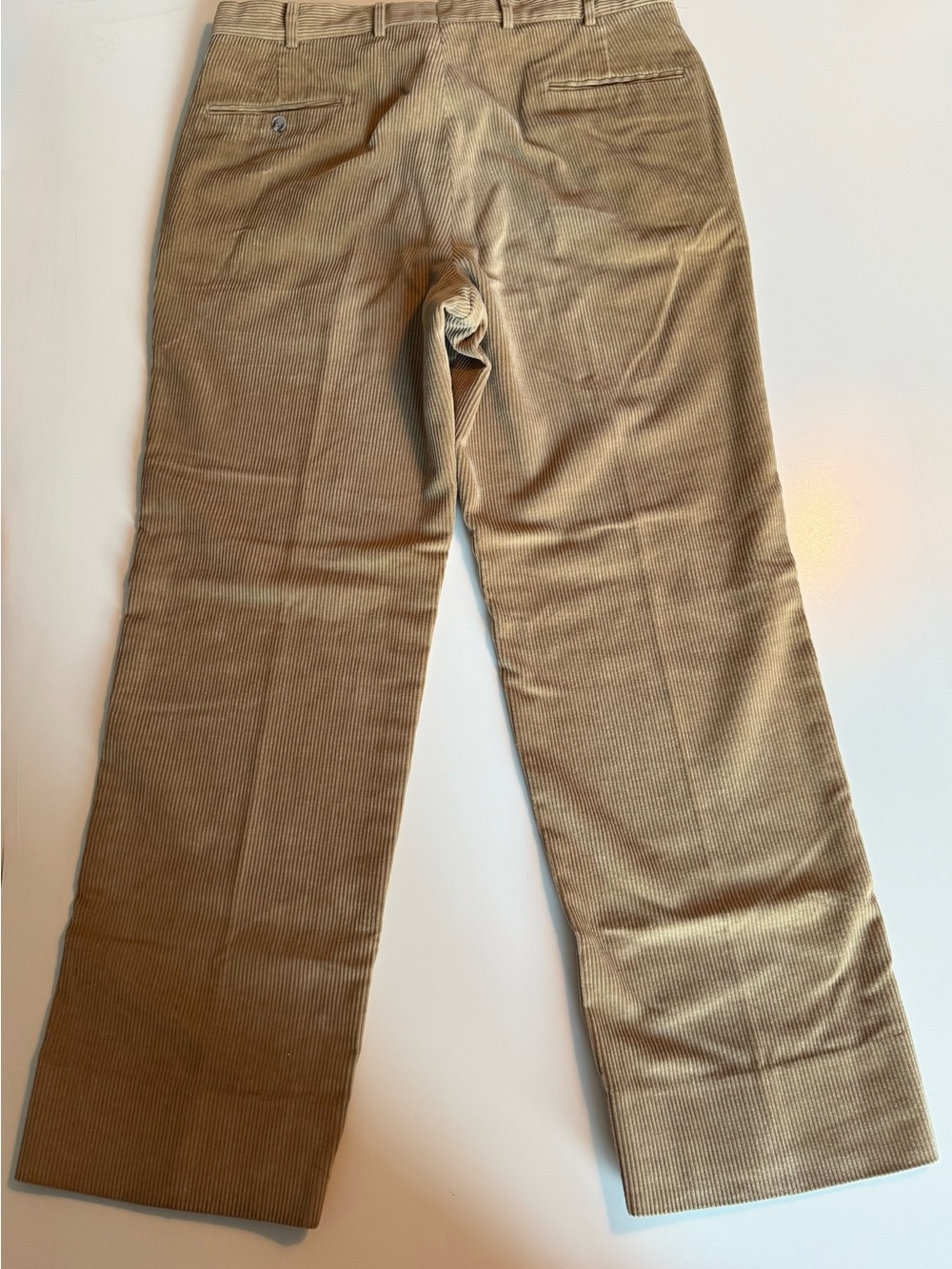 VNTG Brooks Brothers Men’s Khaki/Tan Wale Corduroy Wide-Leg Trousers 34x31 0090